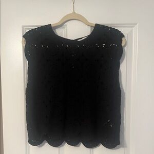Abercrombie & Fitch Black Eyelet Blouse
